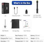 P2 Mini Electric Bike Pump with Gauge, 130PSI Portable Bicycle Pump with Presta & Schrader Valve, 800mAh Air Pump for Bike Tires, Auto Shut-Off, Fast Inflation for Road Bike, MTB, E-Bikes
