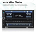 Car Radio Double Din Car Stereo 7" LCD Touch Screen in-Dash Head Unit with Bluetooth Support Mirror Link/DVR/USB/FM/SD/MIC MP5 +Rear View Camera& Remote Control
