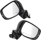 Driver and Passenger Side Mirror Set Power Heated Turn Signal Blind Spot Indicator Smooth Black Compatible with 2019-2020 Subaru Forester SU1320170 SU1321170