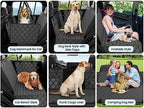 Dog Car Seat Cover for Back Seat - Hard Bottom Supports 400lbs, with Mesh Window & Non-Slip Bottom, for SUV & Truck (Black)