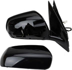 Passenger Side Power Mirror Smooth Gloss Black Manual Fold No Heat No Memory Compatible with 2005-2007 Nissan Murano NI1321181