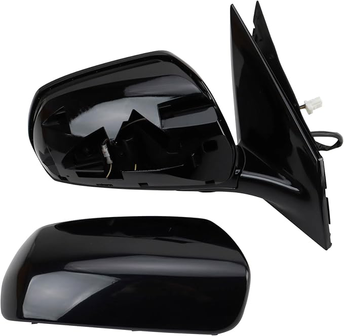 Passenger Side Power Mirror Smooth Gloss Black Manual Fold No Heat No Memory Compatible with 2005-2007 Nissan Murano NI1321181