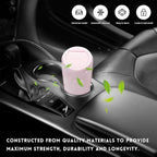 Wevdn Car Trash Can Bin with Lid, Mini Leakproof Vehicle Side Door Cup Holder Trash Can with Lid, Multipurpose Organizer Portable Garbage Bin for Cup Holder Car Home Office (Pink)