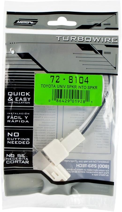 Metra 72-9301 Speaker Connector for Select Toyota/Mitsubishi Vehicles & Metra 72-8104 Speaker Connector for Select Toyota Vehicles