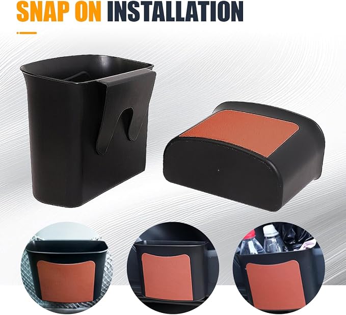 YoRise Car Trash Can, Multifunctional Hanging Garbage Can, Car Storage Organizer Container, Mini Trash Bin, Waterproof Automotive Door Side Garbage Organizer Holder for Most Cars (Brown)