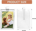 Car Picture Holder, Car Sun Visor Magnetic Picture Frame with Clips, Universal Personalized Car Visor Photo Clip Car Accessories
