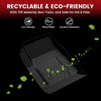 Floor Mats for Chevrolet Chevy Colorado/GMC Canyon 2015-2022 Extended Cab Only (Not Fit Crew Cab), All Weather TPE Custom Fit Floor Mats for Cars, 1st and 2nd Row Car Floor Mats Full Set