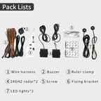 Blind Spot Monitoring System, 24GHz Millimeter Wave Radar Universal Car Blind Spot Detection System, Reversing Radar Parking System