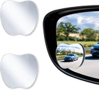 Blind Spot Mirrors, Apple-Shaped HD Glass Frameless Convex Rear View Mirrors, Wide Angle Adjustable Stick for Side Mirror, Automotive Exterior Accessories for Car, SUV & Trucks, Pack of 2