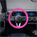 Car Silicone Steering Wheel Cover, Soft Anti-Slip Auto Steering Wheel Protector Fit 14 Inch, Universal Vehicle Interior Accessories for Cars, SUVs, Trucks, and Vans (Rose Red)