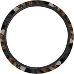 Vintage Horse Pattern Anti-Slip Steering Wheel Cover Perfectly fit for 15 inches Car Wheel Protector Fit Most Truck Van Car SUV Auto Steering Wheel Protector Car Accessories
