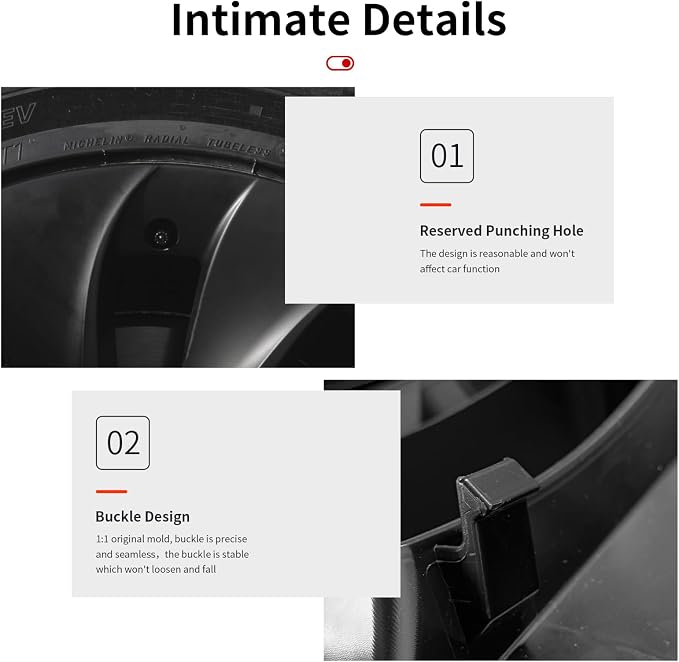 Wheel Cover for Tesla Model Y(2020-2024) 4PCS Hubcaps for Tesla Wheel Cover Model Y(2020-2024) 20inch Rim Full Cover Hubcaps Accessories (Cyclon Style, 20 inch)