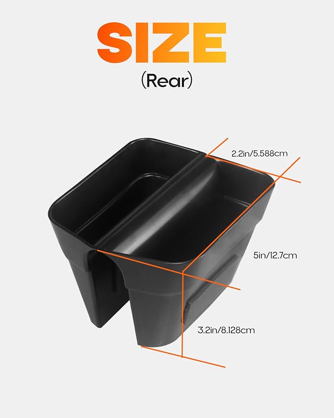 4PCS for Ford Explorer 2020-2023 Front and Rear Row Door Storage Box Door Side Organizer Tray Phone Container Pocket Insert Tray Armrest Organizer Container for Ford Explorer Accessories