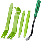 5PCS Auto Trim Removal Tool Kit No-Scratch Removal Tool Kit for Car Audio Dash Panel Window Molding Fastener Remover Tool Kit-Green