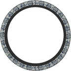 Flowers Steering Wheel Cover Car Elastic Steering Wheel Protector | Asian Ethnic Anti-Slip Breathable Car Accessories Interior for Women Men Universal 15 Inch Fit Auto SUVs Vans Truck