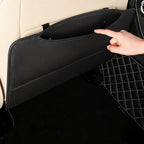2PCS Car Kick Mat, Anti-Scratch Waterproof Anti-Slip Vehicle Back Seat Protector with Storage Pockets, Automotive Interior Seat Back Covers, Universal for SUV RV Truck (Black)