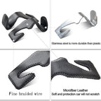 Car Hooks Universal Car Vehicle Back Seat Headrest Hanger Holder Hook Microfiber Leather & Stainless Steel for Bag Purse Cloth Drink Grocery (Green)