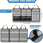 Car Trunk Organizer for Acura MDX 2007–2013, Large Capacity Hanging Rear Seat Organizer, Foldable Backseat Trunk Organizer for SUV Cargo Storage | multiple storage pockets keeps tools, groceries, emergency supplies and travel essentials neatly organized