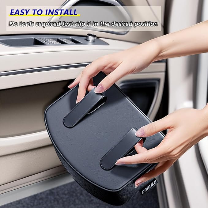 2Pcs Multifunctional Car Storage Box,Trash Can, Auto Door Side Organizer,Large Capacity Storage Bag,Foldable Back Seat Storage Pocket, Car Accessories Organizer Box(Style B)