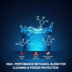 Windshield Washer Concentrate - 473ml, 2-in-1 All-Season Cleaner & Anti-Freeze, Up to -25°F (-31.5°C) Freeze Protection, Streak-Free Cleaning, Bug and Tar Removal