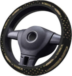 Camo American Flag Neoprene Steering Wheel Cover for Men Women Anti-Slip Elastic Steering Wheel Protective Cover 15in Universal Car Accessories Fit Cars, SUVs, Auto