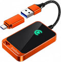 Jemluse Wireless CarPlay Adapter for Apple iPhone - Multi-User Seamless Connection for Convert Wired to Wireless Car Play Adapter - No Latency from iOS 10+ to Screen w/USB C (Cosmic Orange)