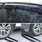 Side Window Wind Deflector fit for 1999-2004 Jeep Grand Cherokee, 4pcs Out-Channel Tape-On Rain Guards Set, Dark Smoke Nice Window Visor 94650