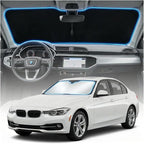 for BMW 3 Series 2013-2018 Sun Shade Windshield Cover - Custom Fit 3 Series Accessories 2013-2018 Sunshade Foldable UV Protection & Heat Shield Sun Visor Accessories