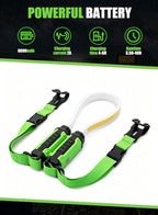 Foldable Underhood Work Light, 1500LM Ultra-Bright LED Mechanics Light Bar, 8000mAh Rechargeable Maintenance Light with Magnet & Hooks, Dual Color Temp, IP54 Waterproof for Car Repair, Garage, Green