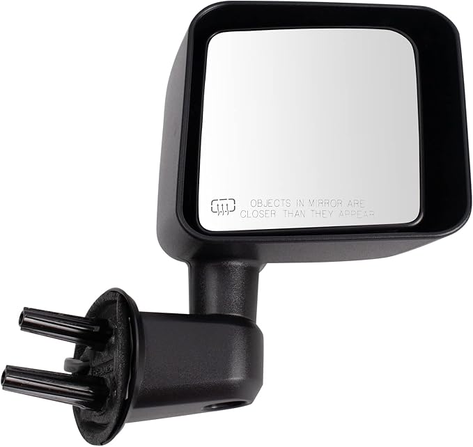 Passenger Side Mirror Assembly Electric Adjustment Heated No Memory Textured Compatible with 2014 Jeep Wrangler CH1321372