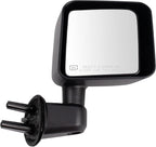 Passenger Side Mirror Assembly Electric Adjustment Heated No Memory Textured Compatible with 2014 Jeep Wrangler CH1321372
