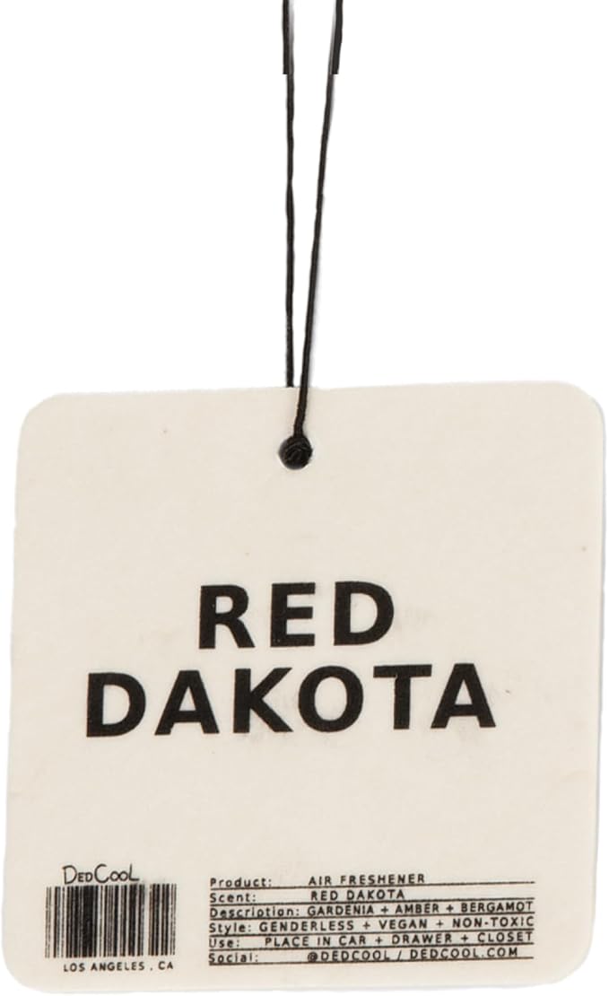 Air Freshener in Red Dakota | Hanging Odor Eliminator for Cars, Closets & Drawers | Clementine, Gardenia, Woods, Amber & Wild Berries | Vegan, Non-Toxic, Cruelty-Free