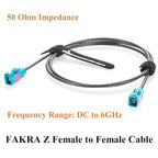 Original Rosenberger 59Z113-000-Z FAKRA Z Female to Female RF Coaxial Cable 50 Ohm Vehicle Car GPS Antenna Extension Cable for ADAS, FPD-Link GMSL2 Camera, Satellite Radio, Infotainment (1M/3.28FT)