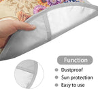 Highland Cow Steering Wheel Sun Shade Cover for Women Mandala Floral Steering Wheel Sun Block Anti-Heat Aluminum Foil Steering Wheel Cover