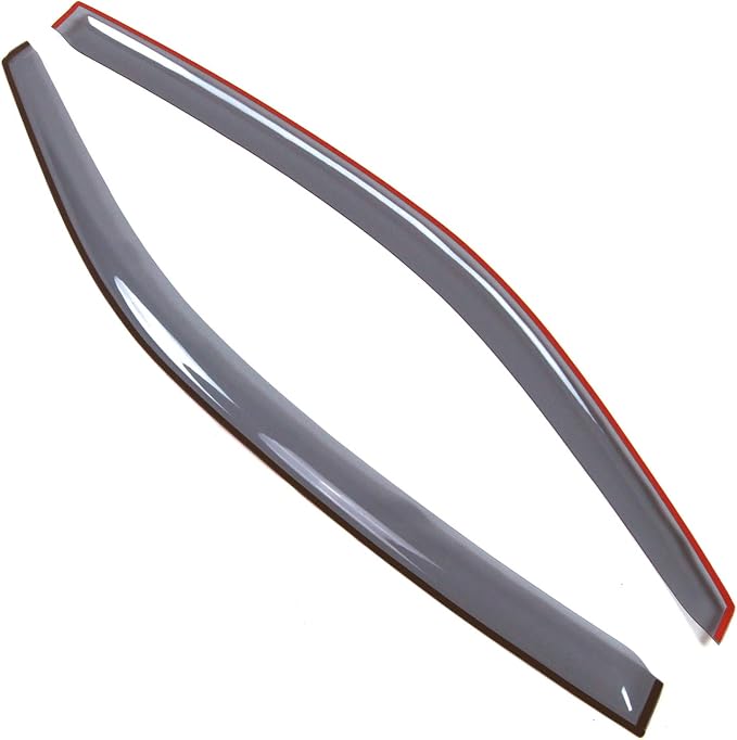Car Window Rain Guard | Outside Mount Visors Auto Side Window Deflectors | Windows Visor Rain Shields Compatible with 2000-2006 Chevrolet Monte Carlo | 2 Pcs Set, LGWV2-079, Light Tinted