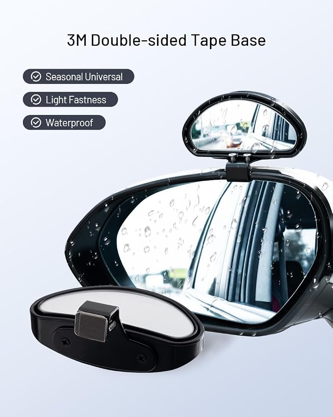 Blind Spot Mirrors, Adjustable Car Auxiliary Universal Wide Angle Mirror for Universal Cars, Screw Fixation