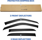 Window Visors Rain Guards for 2009-2018 Ram 1500 Crew/Mega Cab, 2010-2025 Ram 2500 & 3500 CrewCab Window Vent Wind Deflectors Visors Shades