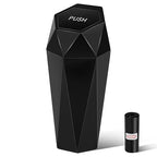 Car Trash Can with Lid, Mini Car Trash Cup with 15 Additional Trash Bags, Car Accessories for Interior, Leakproof Vehicle Garbage Bin for Car, Home, Office - 1 Pack, Black