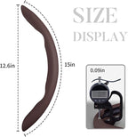 Car Steering Wheel Cover Leather Snap On 3Pcs Set Non-Slip Protector Wrap Steering Wheel Accessories 14.5-15 inch Universal Brown