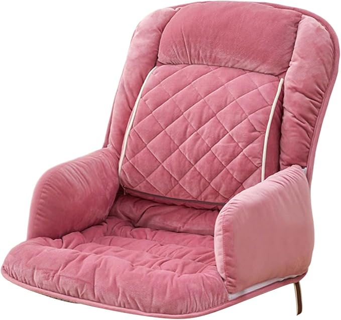 Office Heated Seat Cushion for Desk Chair,Upgraded Lumbar Support Seat for Cushions for Dorm Desk Chair with Back, USB Interface, 3-Speed Temperature Control (Pink)