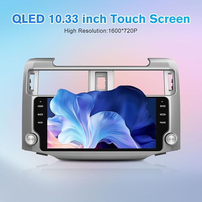 Car Radio Stereo Upgrade Android 13 for Toyota 4Runner 2010-2023 Head Unit with Wireless CarPlay Android Auto