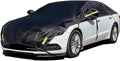 Half Car Cover All Weather Car Body Cover for All Season Sunshade Cover Snow Cover Waterproof 210D Polyester with Cotton (Fit Sedan)