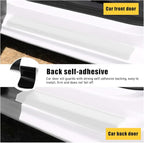 4 PCS Car Door Sill Protectors, Anti Scratch Carbon Fiber Auto Threshold Cover Strips, Decorative Door Entry Edge Scuff Sticker Universal for Most Vehicles, Car Accessories (White 3D)