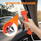 SINSEN Car Safety Hammer, Window Glass Hammer Breaker and Seat Belt Cutter Emergency Escape Tool Auto Car Escape 2-in-1 for Family Rescue & Automotive Escape Tools, Reflective Tape, Set of 4 (T-04)