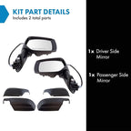 Driver and Passenger Side Mirror Assembly Set Power Heated Turn Signal Paint to Match Compatible with 16-17 Subaru Crosstrek 15-16 Impreza 15 XV 15-21 WRX
