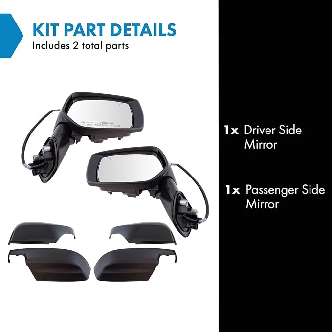 Driver and Passenger Side Mirror Assembly Set Power Heated Turn Signal Paint to Match Compatible with 16-17 Subaru Crosstrek 15-16 Impreza 15 XV 15-21 WRX