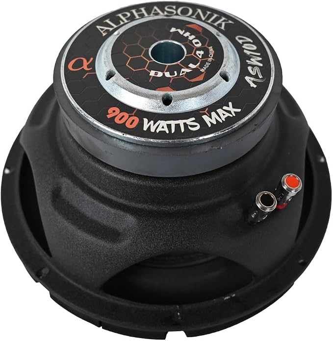 ASW10D AS Series 10" 900 Watts Max / 300 Watts RMS Dual 4 Ohm Car Subwoofer Stamped Steel Basket with Stronium Magnet Non Pressed Paper Cone Audio Speaker Bass Sub Woofer