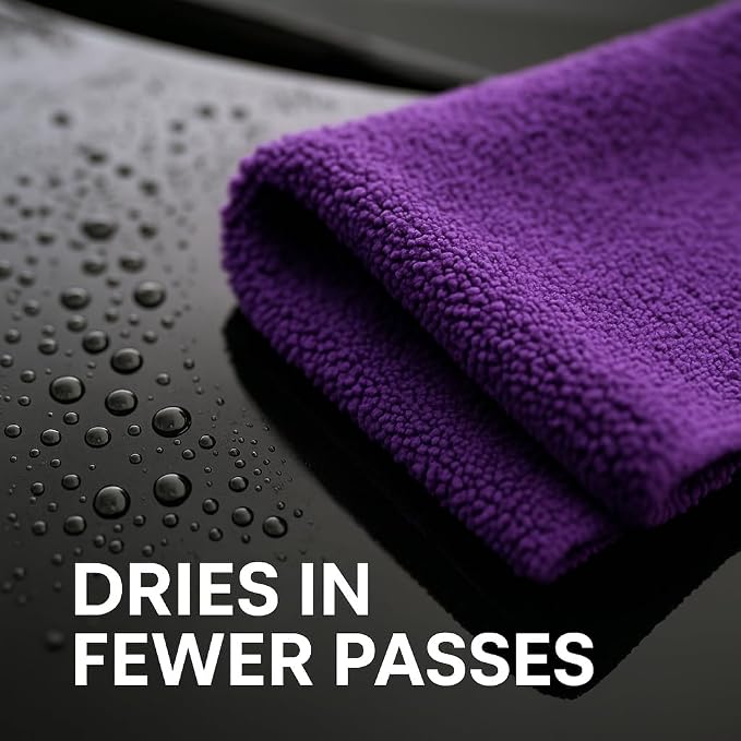 6 Pack Reusable Pak Details Micro Fiber Towels Car Detailing | 16x24 Ultra-Absorbent & Dual-Sided Car Microfiber Towel for Polishing, Wax Removal & Buffing | Lint & Streak-Free | Auto Cleaning Cloths