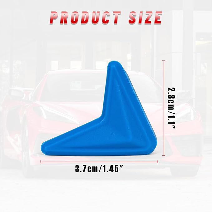 Car Door Edge Guards,Car Door Corner Protector Pads Compatible with Corvette C8 Stingray Z06 Z51 2020 2021 2022 2023 2024,Door Middle Protrusion,V-Shaped Anti-Collision (Blue)