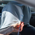 Car Seat Towel Cover – Hooded Moisture-Wicking Microfiber Seat Protector – 30" x 60" – for Runners and Outdoor Enthusiasts – Only Those Who Risk Going Too Far